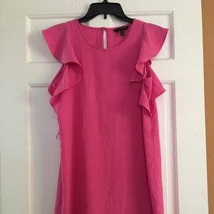 Banana Republic ruffle shoulder (Pink) dress